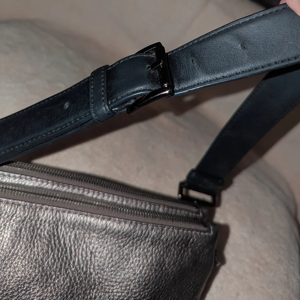 Michael Kors Metallic Shoulder Bag with Black Strap